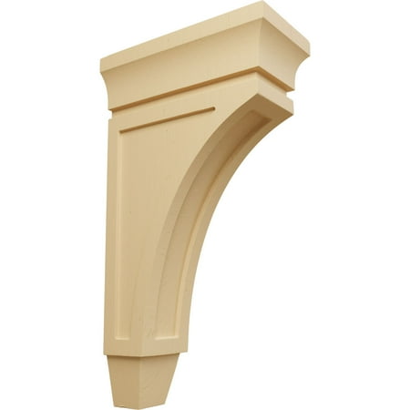 Ekena Millwork 5"W x 10"D x 18"H Extra Large Lucan Wood Corbel, Alder