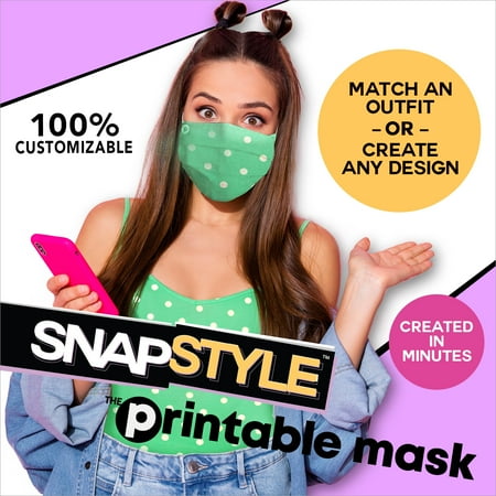 Snapstyle Mask- Diy Printable Face Mask - Design. Print. Wear It! – 4-Pack