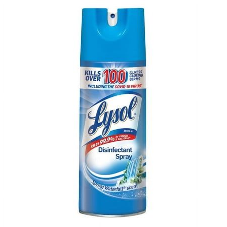Lysol Disinfectant Spray, Sanitizing and Antibacterial Spray, For Disinfecting and Deodorizing, Spring Waterfall, 12.5 Fl Oz