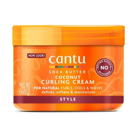 Cantu Shea Butter Coconut Curling Nourishing Moisturizing Hair Styling Cream, 12 oz