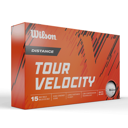 Wilson Tour Velocity Adult Tour Golf Balls, Composite White, (15 Pack)