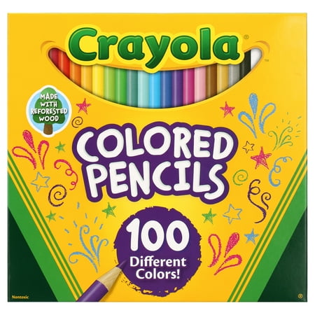 Crayola Colored Pencils, 100 Ct, Stocking Stuffers for Kids, Adult Coloring Pencils, Classroom Must Haves