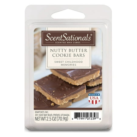 ScentSationals 2.5 oz Nutty Butter Cookie Bars Scented Wax Melts, 1-Pack