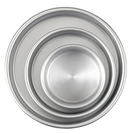 Wilton Aluminum Non-Stick Bakeware Round Cake Pans, 4", 6", 8" Layer Cake Pans, 3 Piece Set
