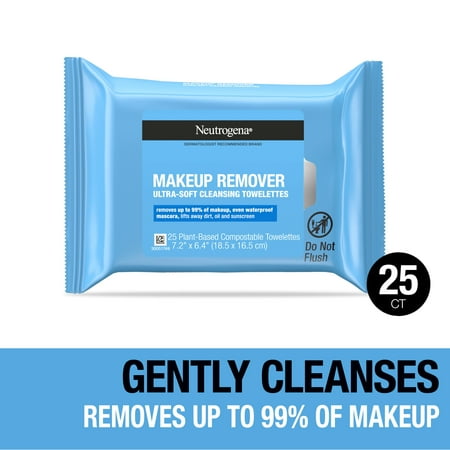 Neutrogena Makeup Remover Wipes and Face Cleansing Towelettes, 25 Ct