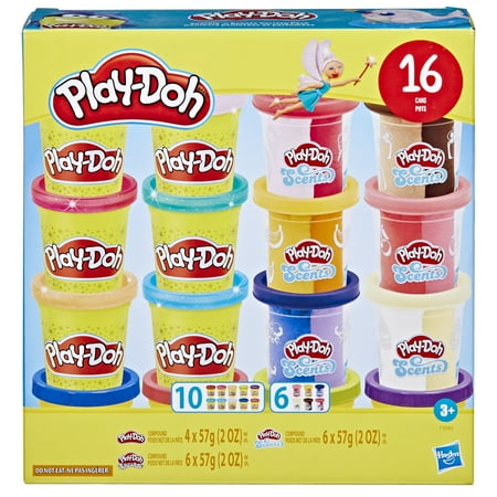 Play-Doh Sparkle & Scents Variety Pack Clay & Dough - 16 Cans (2 oz. Each)