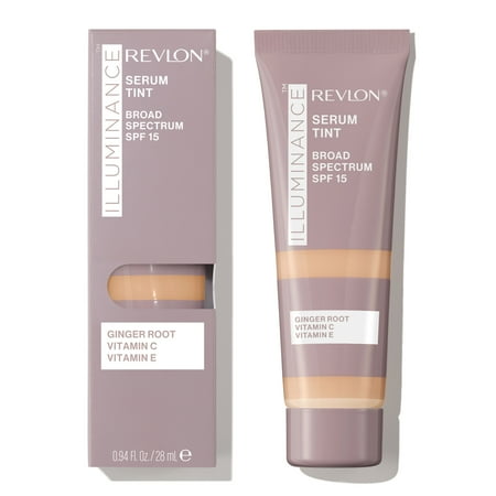 Revlon Illuminance Serum Tint, Liquid Foundation, Light Buildable Coverage, Tan Sand, 0.94 fl oz.