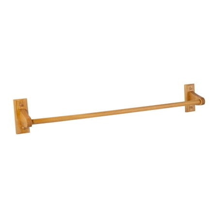 Design House Dalton 30" Wall Mounted Bathroom Towel Bar, Honey Oak