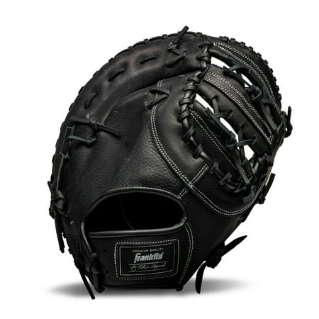 Franklin Sports CTZ5000 Cowhide Leather Baseball First Baseman's Mitt, 12.5 in, Black, Right Hand Throw