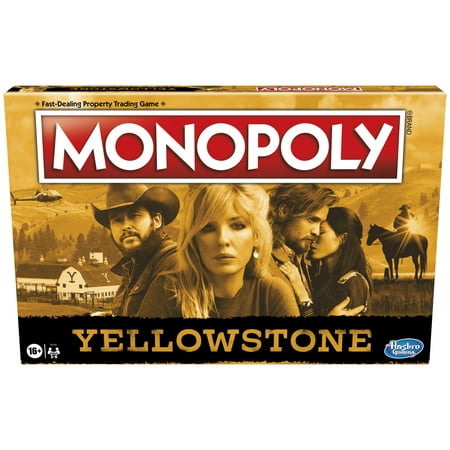 Monopoly: Yellowstone Edition Board Game, Monopoly Game Inspired by the show, Yellowstone, Ages 16+