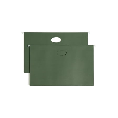 Smead Hanging File Pockets, 3-1/2 Inch Expansion, Legal Size, Standard Green, 10 Per Box (64320)