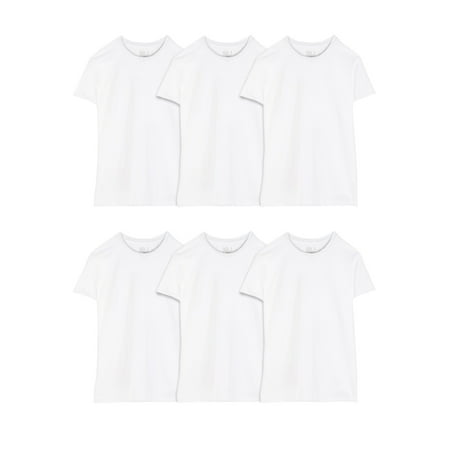 Hanes Boys' Eco Blend Crew Undershirt, 5 Pack, Sizes S-XXL 