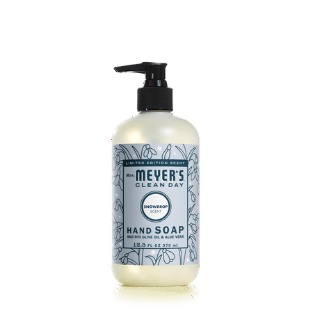 Mrs. Meyers Clean Day Liquid Hand Soap, Limited Edition Snowdrop Scent, 12.5 oz