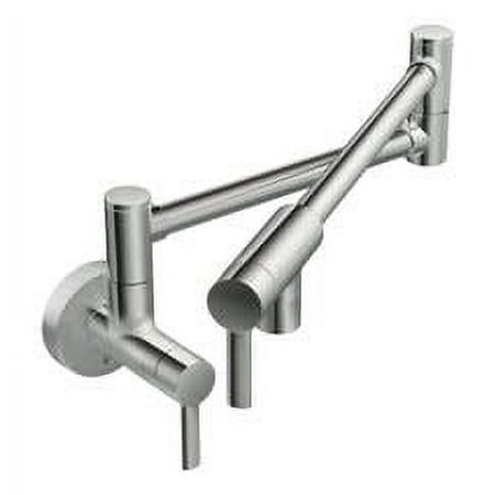 Moen S665 5.5 GPM Wall Mounted Double Handle Pot Filler - Chrome