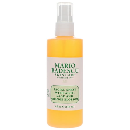 Mario Badescu Facial Spray Skin Care Toner with Aloe Sage and Orange Blossom , 4 oz