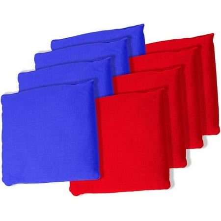 Trademark Games Set of 8 Regulation Sized Cornhole Bean Bags (Blue/Red)