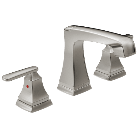 Delta Ashlyn Two Handle Widespread Bathroom Faucet with EZ Anchor in Stainless 3564-SSMPU-DST