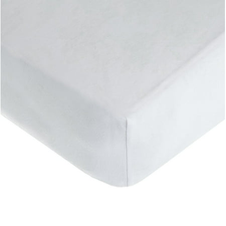 American Baby Company TL Care 100% Natural Cotton Fitted Mini Crib Sheet 38" x 24" - Soft & Breathable Small Nesting Portable Crib Sheet, Fits Pack N Play Mattresses, White, for Boys & Girls