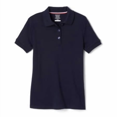 French Toast Girls School Uniform Short Sleeve Picot Collar Interlock Polo Shirt