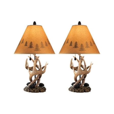 Signature Design by Ashley Casual Derek Table Lamp (Set of 2)  Brown