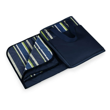 Oniva Vista Navy Stripes Outdoor Blanket Tote