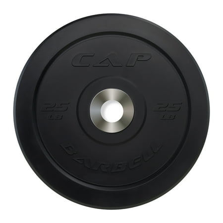 CAP 25 lb Olympic Bumper Plate, Black
