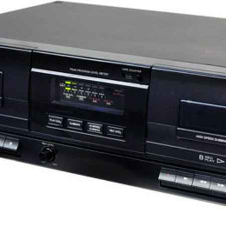 Pyle Dual Stereo Cassette Tape Deck - Black