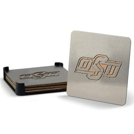 YouTheFan NCAA Oklahoma State Cowboys Boasters, 4-Piece Coaster Set