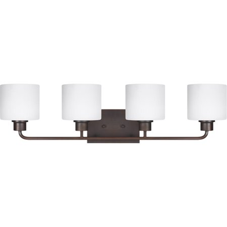 4428804-710-Generation Lighting-Sea Gull Lighting-Canfield-4 Light Bath Vanity-Bronze Finish-Incandescent Lamping Type