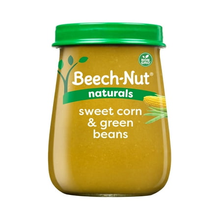 Beech-Nut Naturals Stage 2 Baby Food, Sweet Corn & Green Beans, 4 oz Jar
