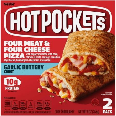 Save on Hot Pockets Four Cheese Pizza Garlic Buttery Crust - 2 ct