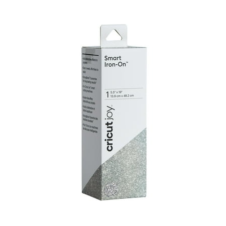 Cricut Joy™ Smart Iron-On™ Vinyl Glitter, Silver, 5.5" x 19"
