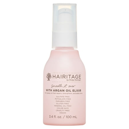 Hairitage Hair Oil with Argan and Avocado Oil for All Hair Types, 3.4 Oz
