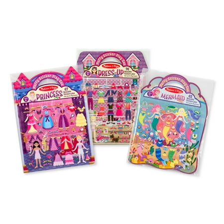 Melissa & Doug Dress-Up Princess Mermaid Puffy Stickers, 67 Count