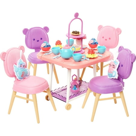 Barbie Sets, Preschool Toys, My First Barbie Tea Party Playset, Plush and Accessories, 18 Pieces