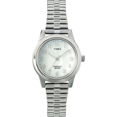 Timex Women's Essex Avenue Silver/MOP 25mm Dress Watch, Expansion Band
