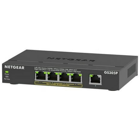 NETGEAR 5-Port PoE Gigabit Ethernet Unmanaged Switch (GS305P-300NAS)