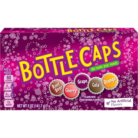 Bottle Caps, Soda Pop Flavored Candy, 5 oz Theater Box