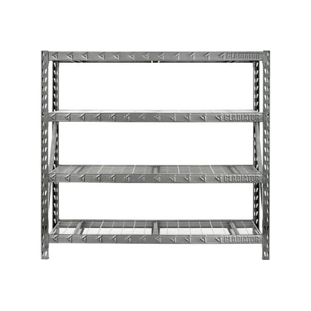 GLADIATOR 77" WIDE HEAVY DUTY RACK WITH FOUR 24" DEEP SHELVES