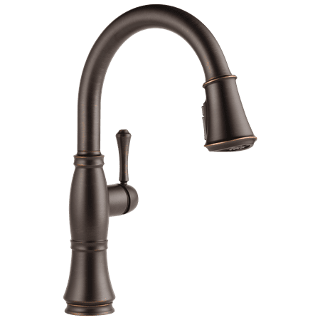 Delta Cassidy Single Handle Pull-Down Kitchen Faucet with Shield Spray Technology in Venetian Bronze 9197-RB-DST