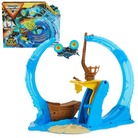 Monster Jam, Megalodon Loop of Doom 16-inch Wide Playset with Truck (New)