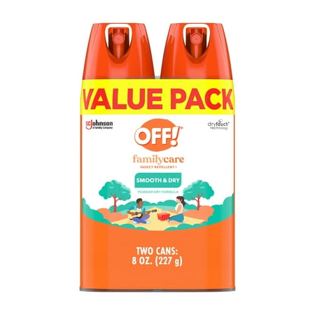 OFF! FamilyCare Mosquito Repellent Smooth & Dry Non-Greasy Spray, 4 oz, 2 Count