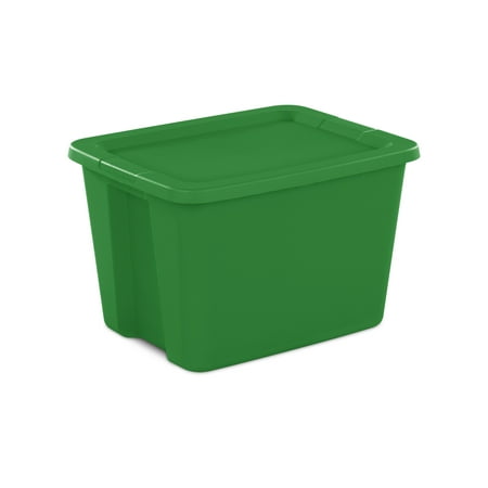 Storage Container Bins With Lids 18 Gallon Tote Box Titanium Set