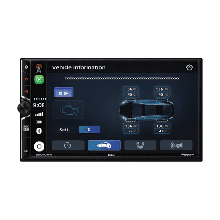 Dual Electronics 7" Touchscreen Car Stereo Receiver with Wired/Wireless Apple CarPlay & Android Auto – iDatalink Maestro Ready, Double DIN, Bluetooth, USB – DMCPA7MW (New)