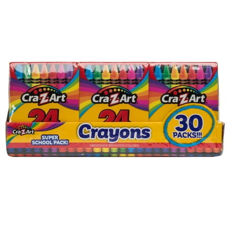 Cra-Z-Art School Quality Crayons, 30 Packs of 24 Count Crayons - 720  Crayons – BrickSeek