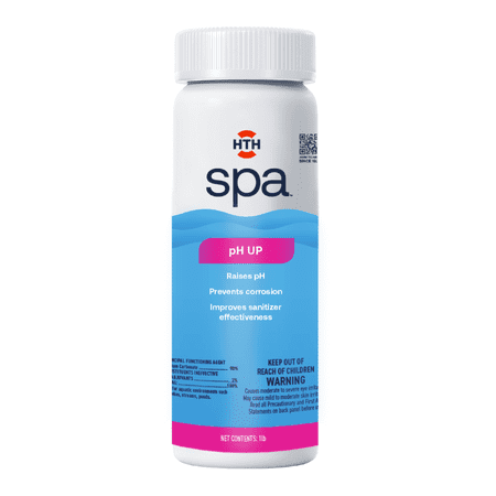 HTH Spa pH up, Increases pH for Spas & Hot Tubs, Powder, 2lb