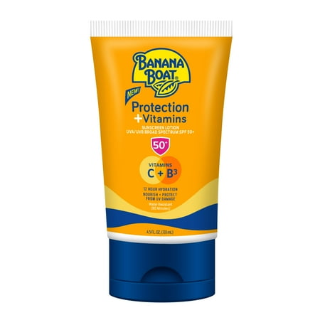 Banana Boat Protection + Vitamins Moisturizing Sunscreen Lotion SPF 50, 4.5 oz.