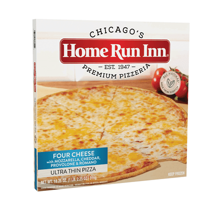 Home Run Inn Ultra Thin Crust Four Cheese Frozen Pizza, Marinara Sauce, Box, 16.5oz