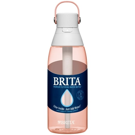 Brita 36oz Blush Pink Premium Leak Proof Filtered Water Bottle with Straw