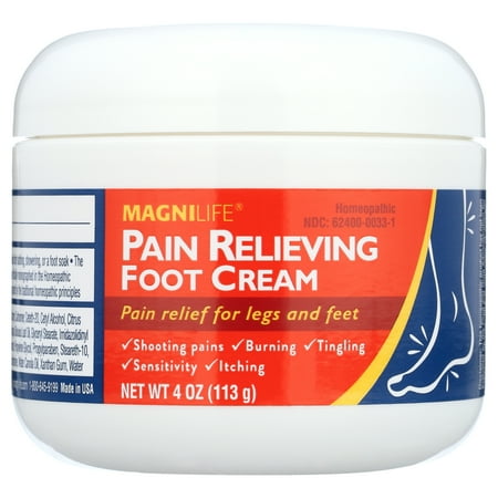 MagniLife Pain Relieving Foot Cream, Moisturizing Formula Relieves Pain, 4 oz.